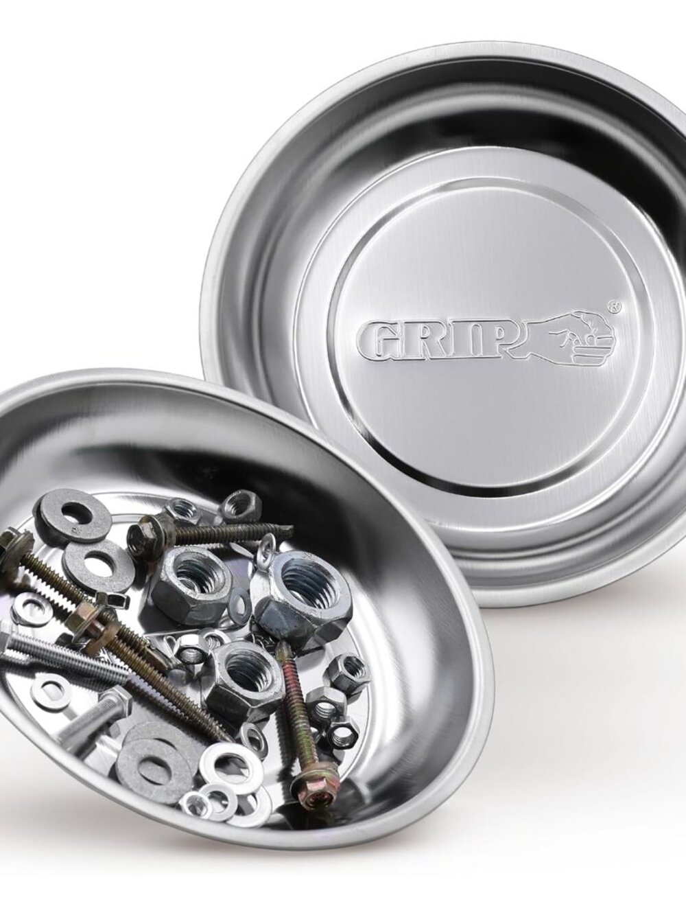 6" Stainless Steel Magnetic Parts Tray - Secure Nuts, Bolts, Screws, Sockets, Fa